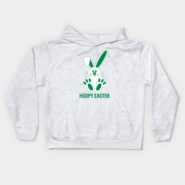 HOOPY EASTER, Glasgow Celtic Football Club Green and White Bunny Rabbit Design Kids Hoodie by MacPean